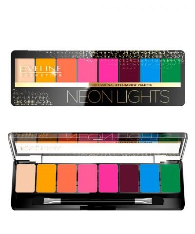 NEON LIGHTS EYESHADOW PALETTE PROFESSIONAL 8 COLORS